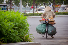 Quite a load of garbage on the bike